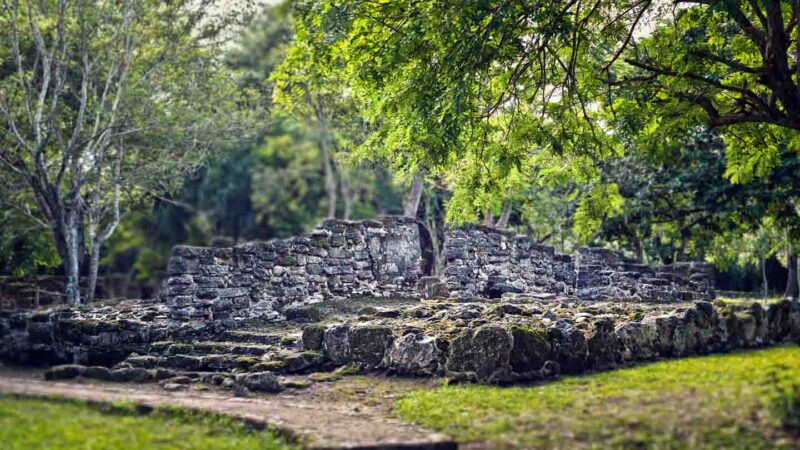 antigua estructura de piedra encontrada en las ruinas mayas de San Gervasio - Cosas que hacer en Cozumel México