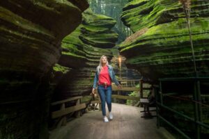 Girl at Witches Gulch Wisconsin Dells