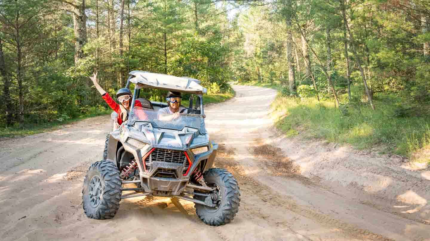 Polaris Adventures Bear Bogging ATV Rentals Wisconsin GETTING STAMPED