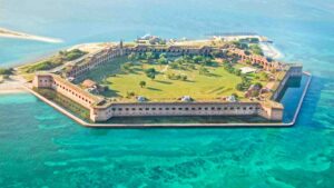 Aerial View of the Fort at Dry Tortugas National Park - Day Trips from Key West
