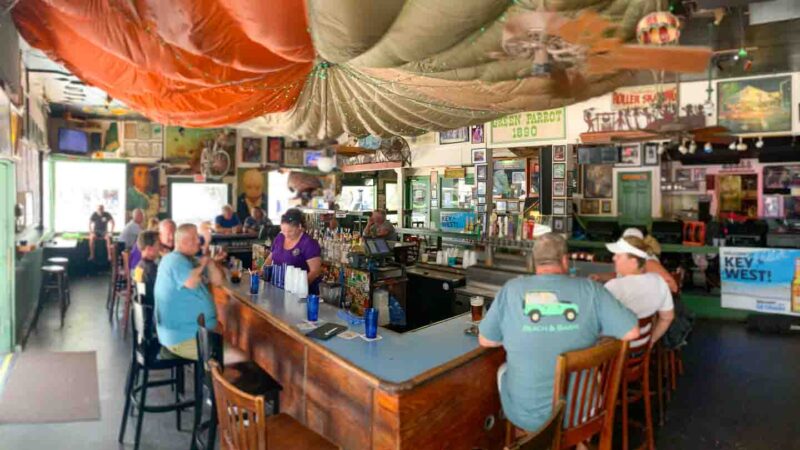 Interior view of the Green Parrot Bar - Things to do in Key West