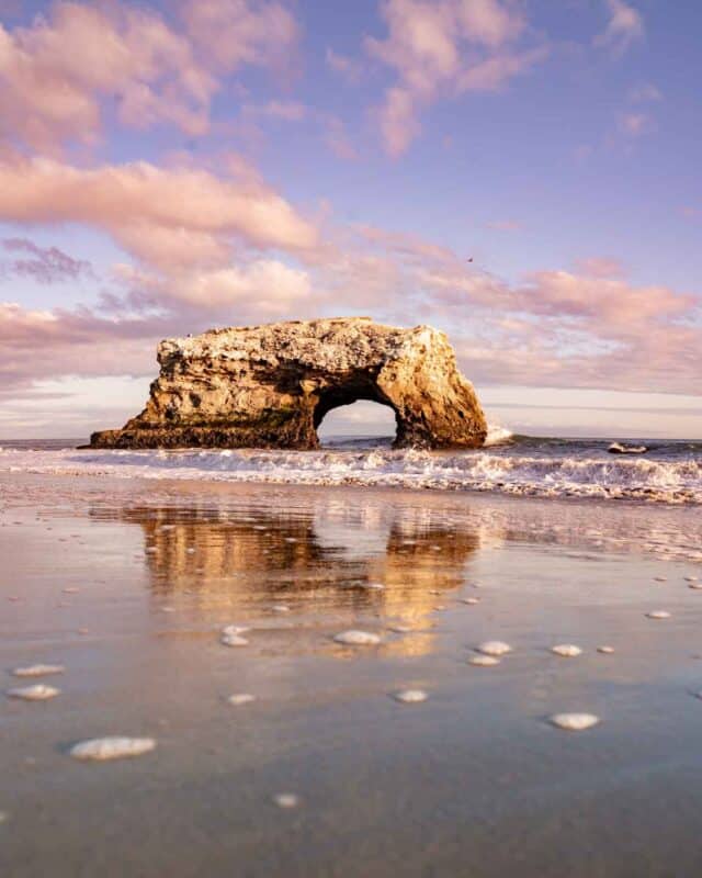 Senset view of Natural Bridges state Park in Santa Cruz California - Road trip guide