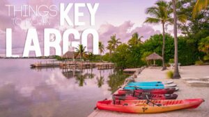 sunset in the Florida Keys - Featured image with text over Things to do in Key Largo