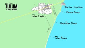 Map of Tulum Mexico - Neighborhood and Area travel guide