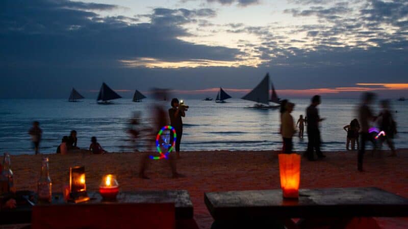 Sunset party on Boracay Island Philippines - Top attractions and destinations