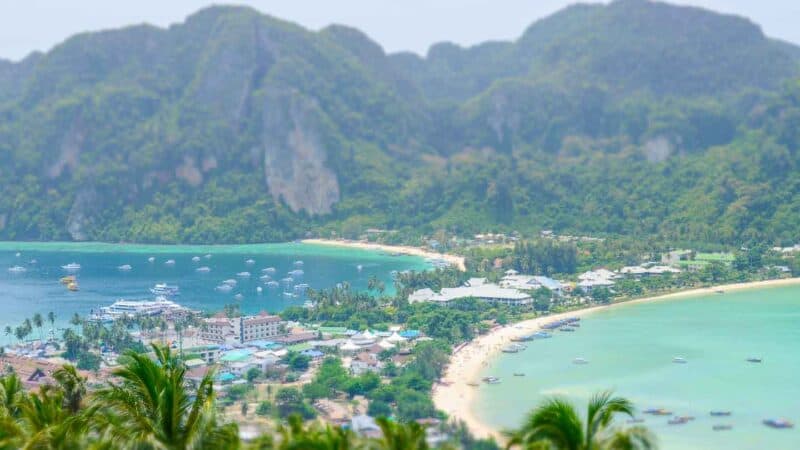 View of Tonsai Village - Koh Phi Phi Island Thailand