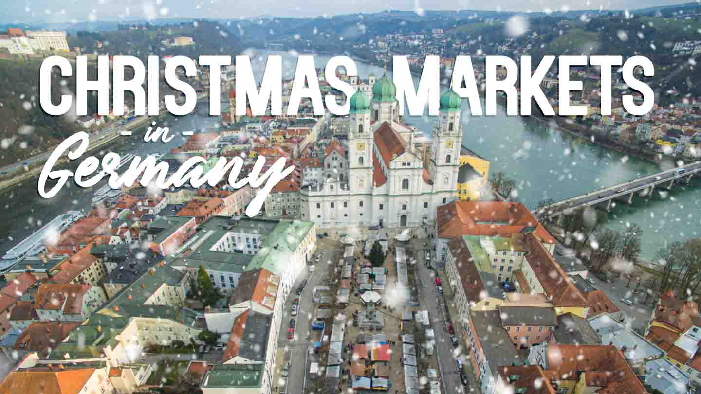 Aerial View of a Christmas MAaket in Germany - Featured image