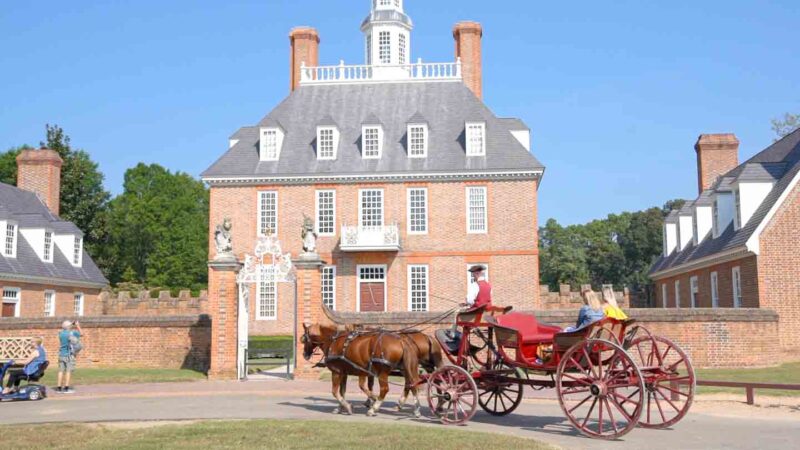 colonial Williamsburg with a horse drawn carriage - Things to do