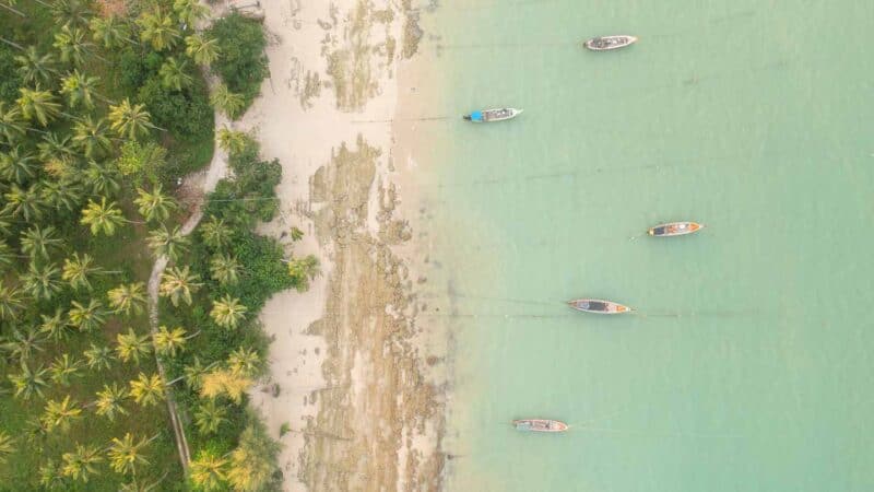 Khao Lak one of the best beaches in Thailand drone shot