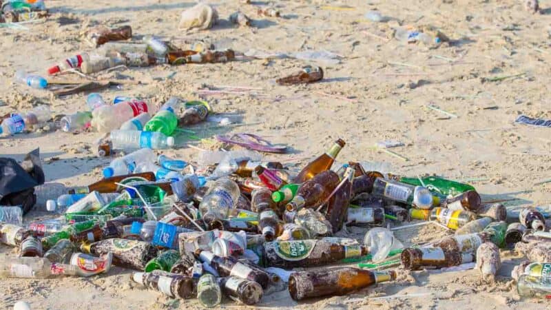 Koh Phangan Full Moon Party Garbage On Beach