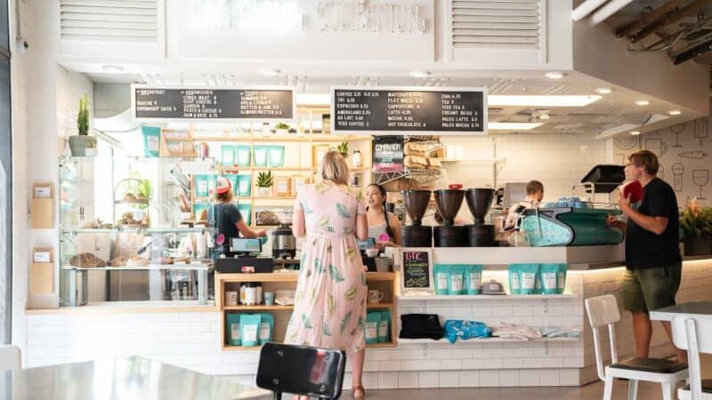 Woman ordering at Companion Bakeshop - Santa Cruz Places to Eat