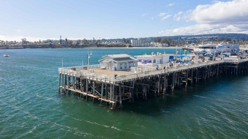 Aerial View of the Santa Cruz Wharf - Tourist Attractions