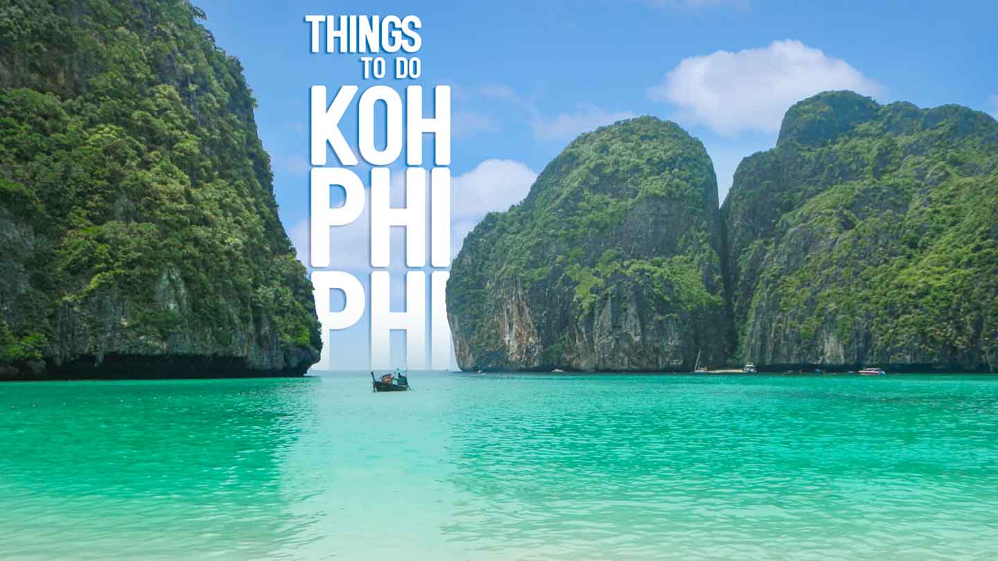 View of Maya Bay for featured image of Things to do in Koh Phi Phi thailand