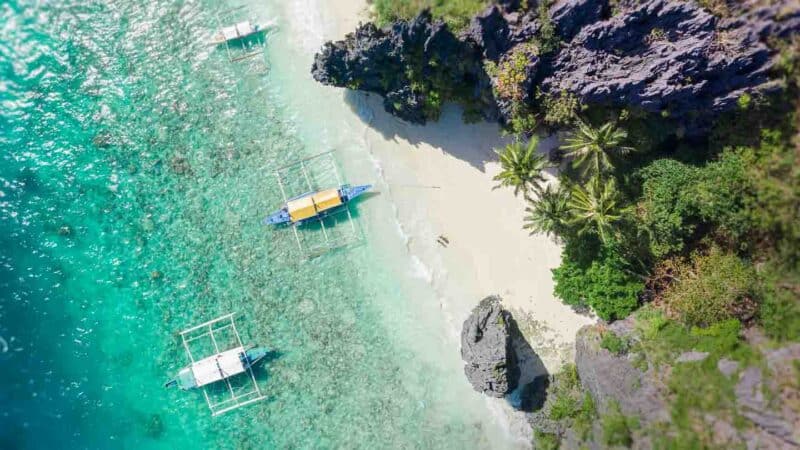 Traditional Philippines boats during an Island hopping tour in ell Nido - Top things to do in the Palawan