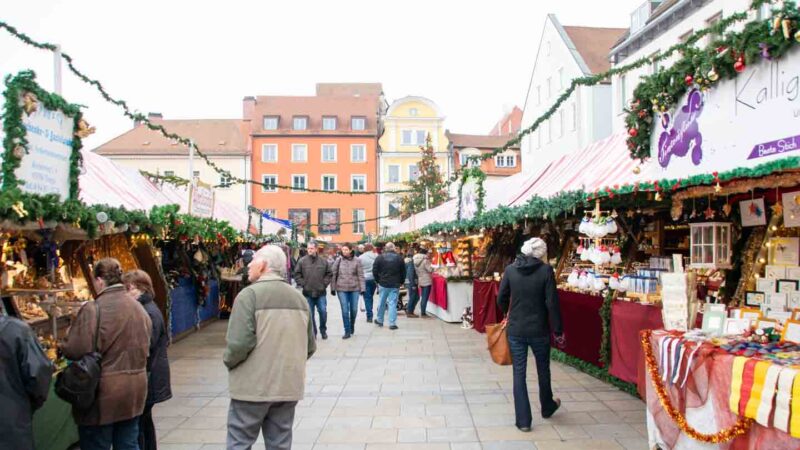 Regensburg Germany Christmas Market during day
