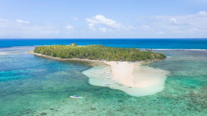 Drone photo of Kawhagan Island - Best things to do in Siargao Island Philippines 