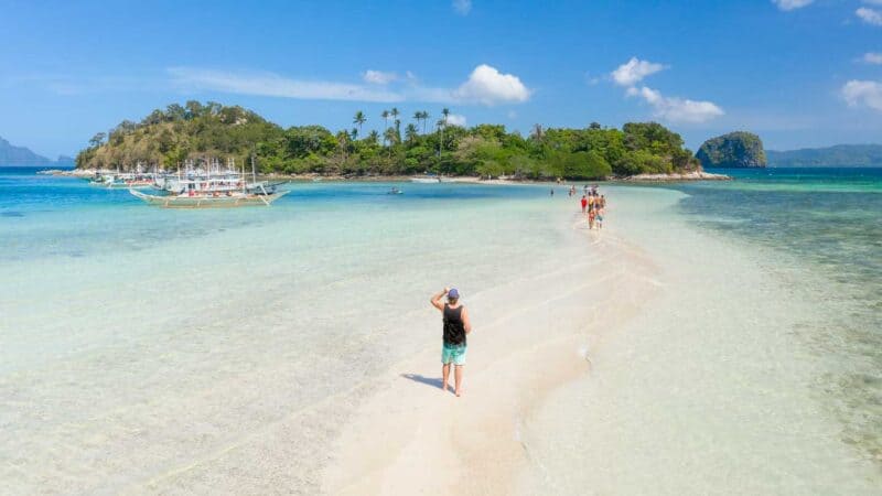 Adam Standing on Snake Island on a day trip from El Nido