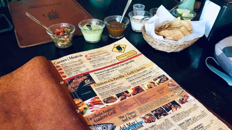 El Asadero Menu Tulum 