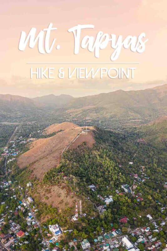 Aerial view of Mt. Tapyas taken from the southeast