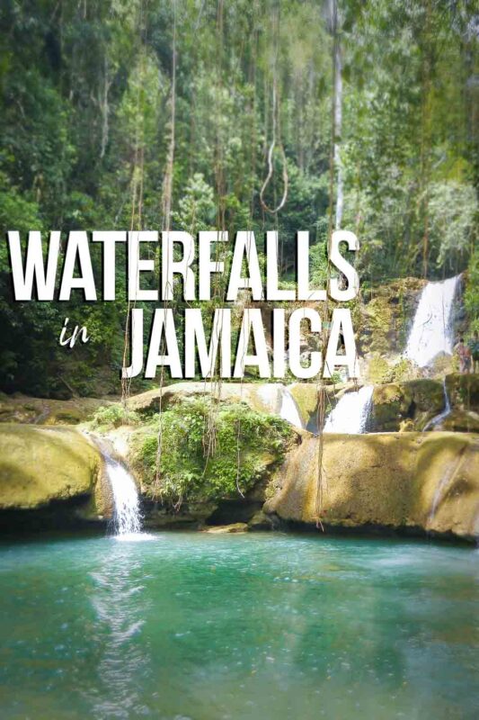 View of YS Waterfalls - top waterfalls in Jamaica - pinterest pin