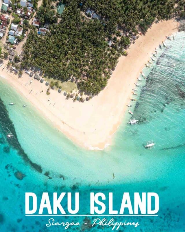 pinterest pin for Daku Island Siargao Philippines