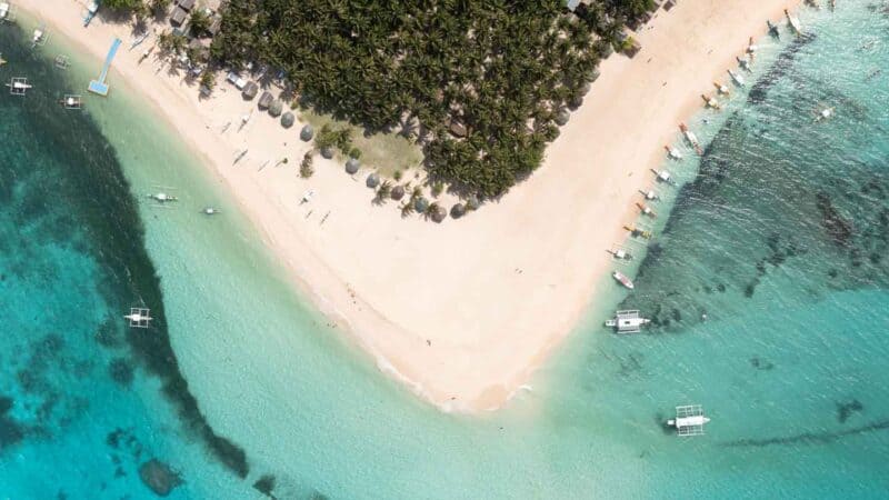 sand point beach of Daku Island in the Philippines