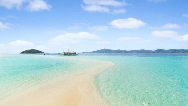 View of a small remote island in Coron Palawan named Bulog Dos