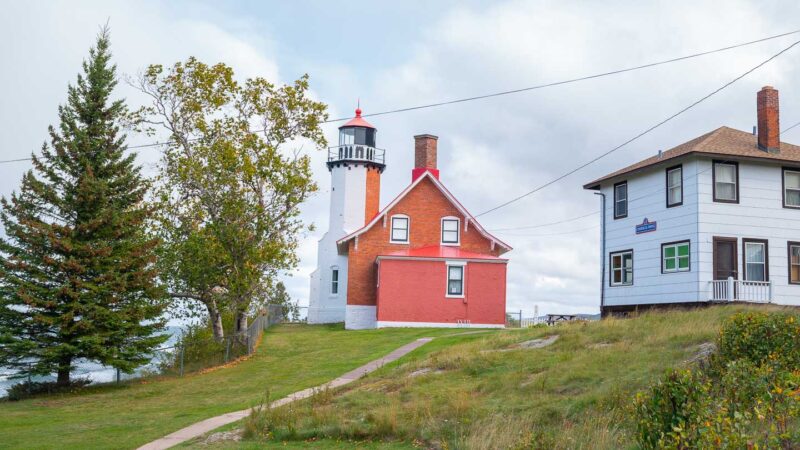 view of the eagle harbor lighthouse - Things to see in Copper Harbor MI