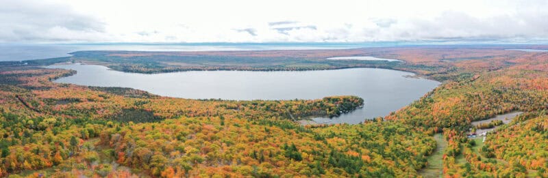 Lac LaBelle in Peak Fall Colors Keweenaw