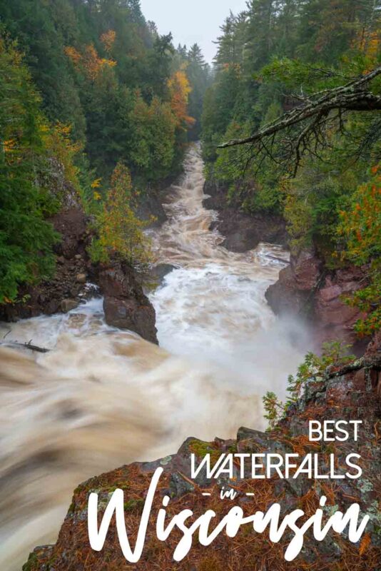 [in for best waterfalls in Wisconsin - view from above copper falls