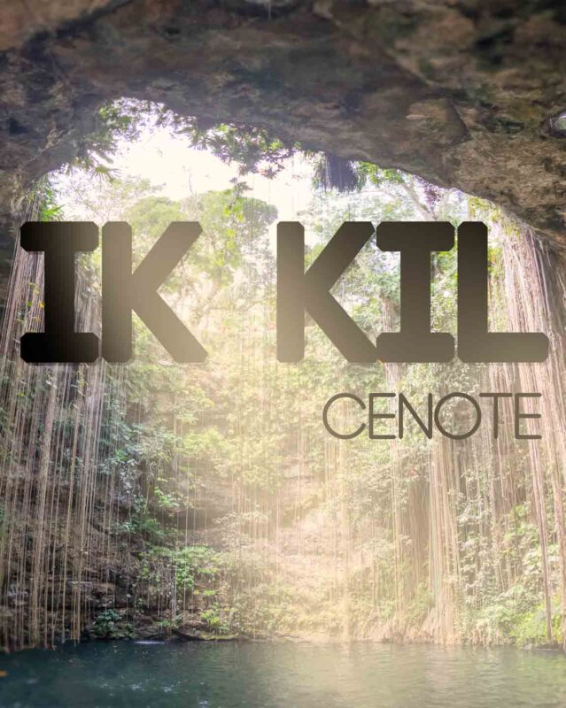 pinterest pin of Cenote Il Kil - Mexico
