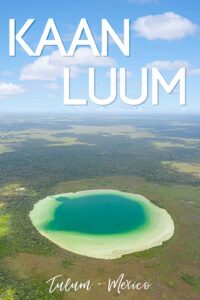 Aerial view of the entire Lagoon of Laguna Kaan Luum - Pin