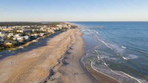 Drone photo of St. Augustine Beach