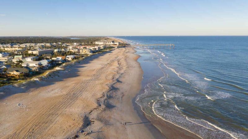 Drone photo of St. Augustine Beach