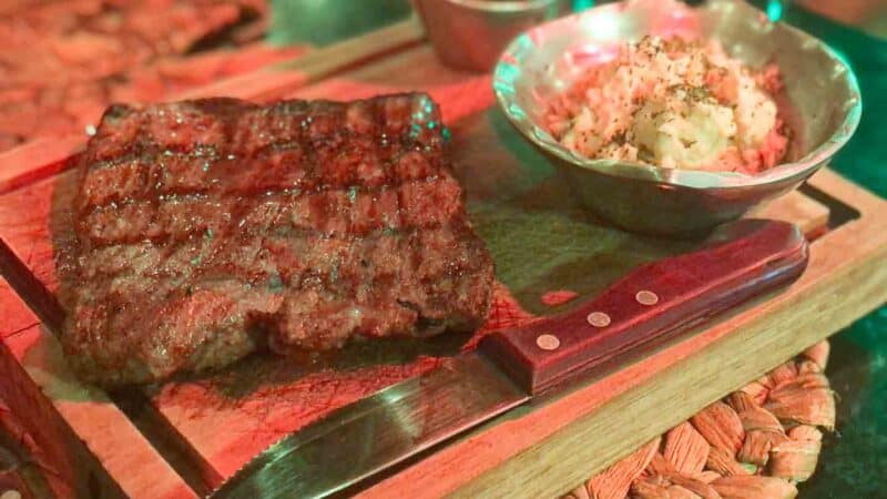 Arrachera steak at Casa de Asadores Martin and Santos in Holbox