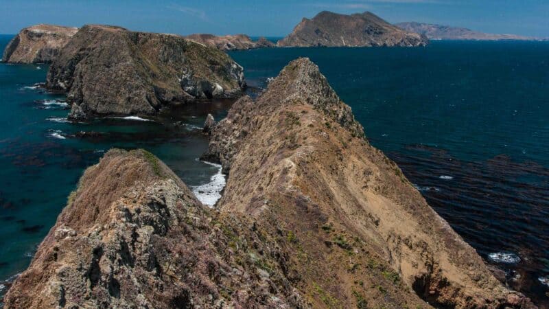 Aerial view of Channel Island National Park near LA