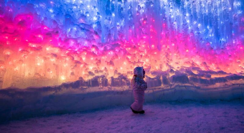 kid at the ice castles