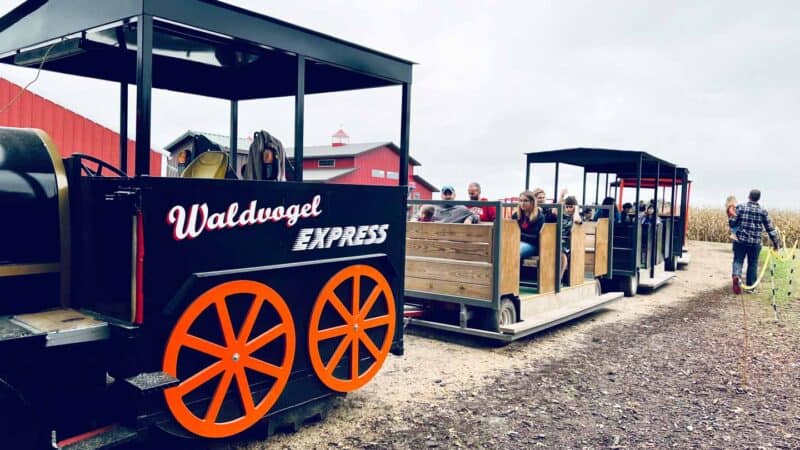 Waldvogel Pumpkin Patch in Wisconsin Train ride