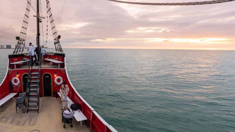 view from the upper deck of Captain Memo's Pirate cruise ship - Top tourist activities in Clearwater beach