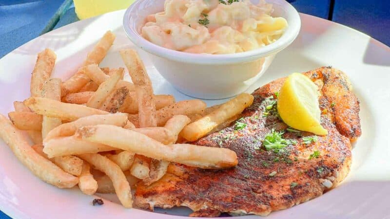 plate of grouper and fries at Crabby Bills - Local Favorite restaurant in Clearwater Florida