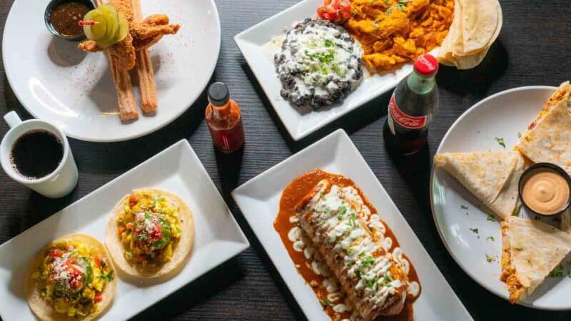 plates of Mexican food at Red Mesa Cantina Restaurant in St. Petersburg