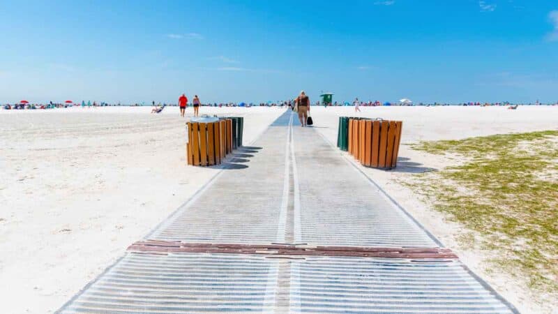 Boardwalk in Siesta Key Beach Florida