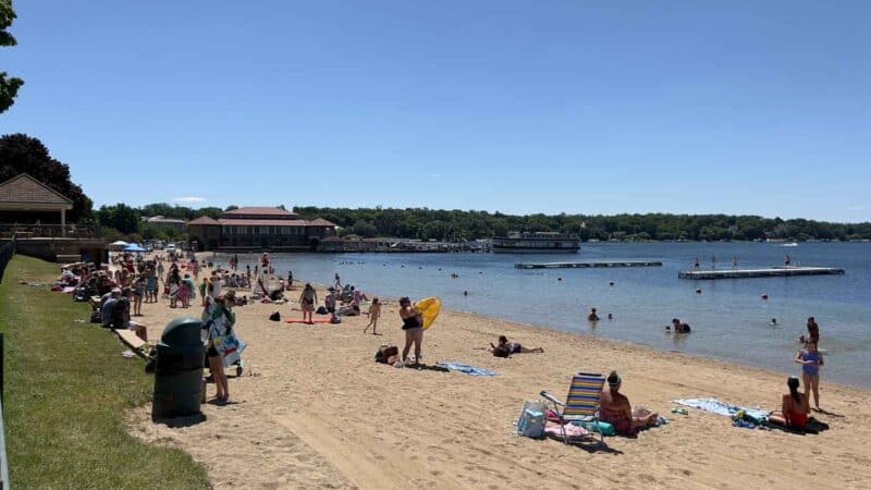 Riviera Beach in Lake Geneva in the summer