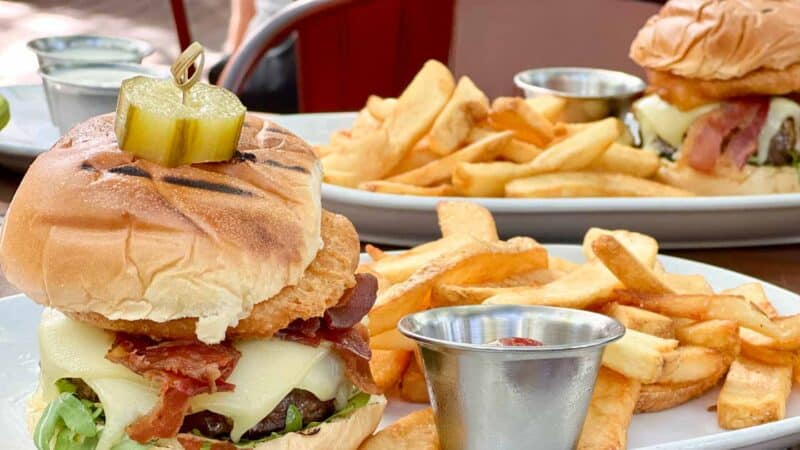 Burger at First Flight Island Restaurant & Brewery in Key West