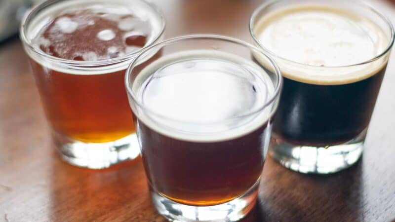 Flight of beers to sample brewery restaurants