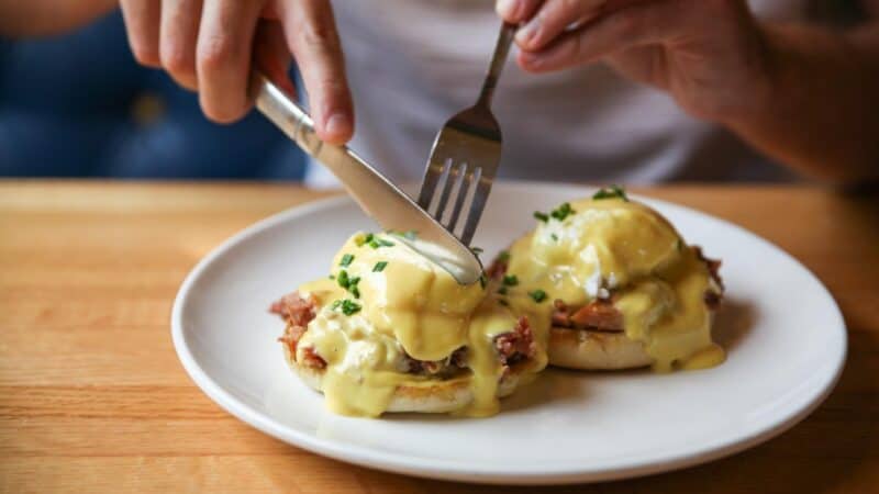 Eggs Benedict at Mad Rooster Cafe Milwaukee Breakfast