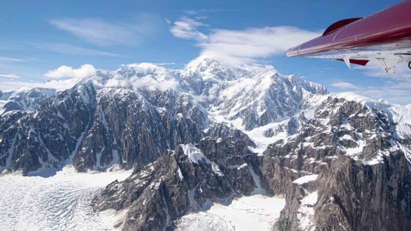 View from a scenic flight to Denali base camp in talkeetna Alaska - Must see things