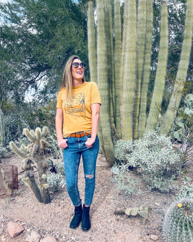 girl at Scottsdale Desert Botanical Garden