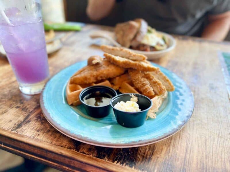 chicken and waffles breakfast in Milwaukee