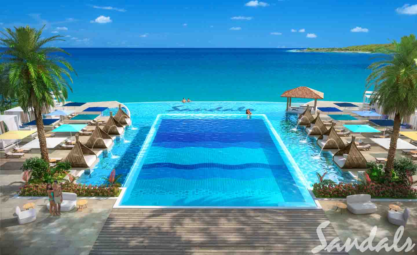 Infinity Dos Awa Pool at Sandals Curacao